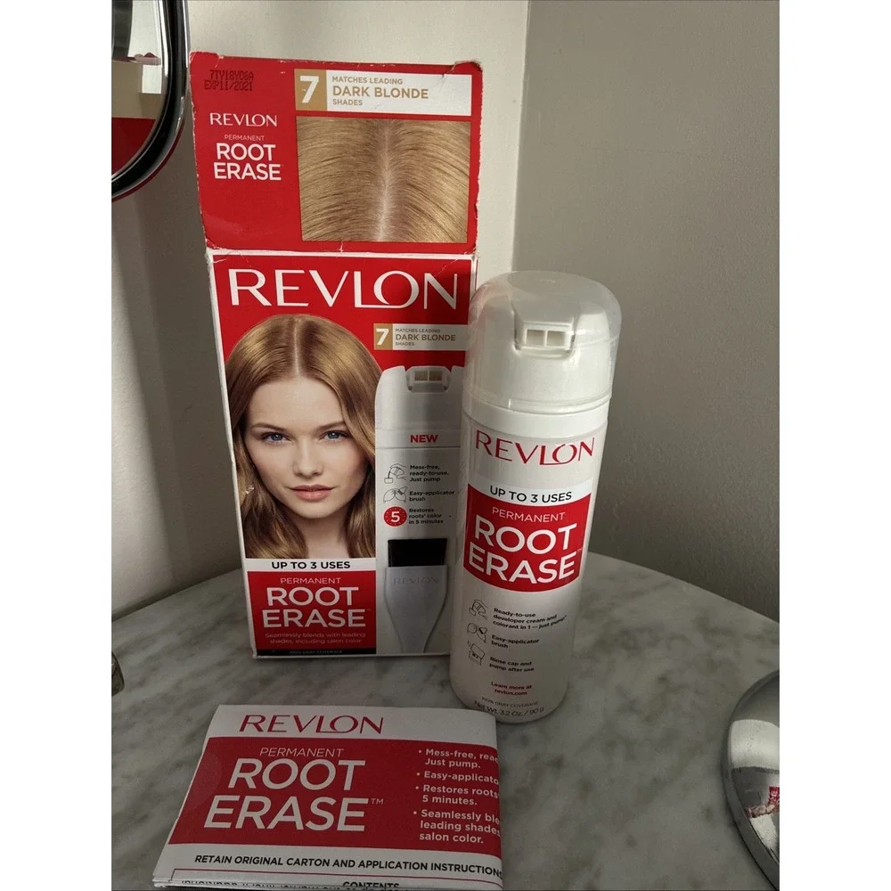 REVLON ROOT ERASE Permanent 7 DARK BLONDE 100% Grey Coverage Discontinued